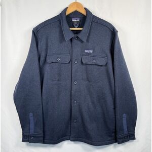 Patagonia Mens Better Sweater Shirt Jacket L Blue Fleece Button Up Gorpcore Warm